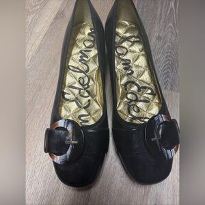 Sam Edelman  Flats Closed Toe Black Size 9.5 Women's Buckle Accent